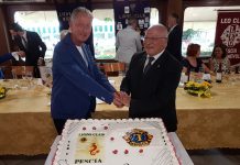 Passaggio della campana al nuovo presidente Lions. Due nuovi soci