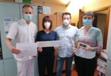 Claudia e Simone di Respirare con un Fiore donano sonda ecografica