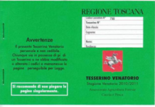 Disponibili i tesserini venatori; ecco i giorni per il ritiro