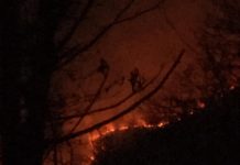 Incendio sul Battifolle. Impegnate squadre anticincendio
