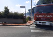 A fuoco l’argine del fiume. Pronto intervento dei Vigili del Fuoco