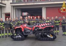 Un Quad 6×6 in uso ai Vigili del Fuoco. Ottimo per fondi sterrati e nevosi