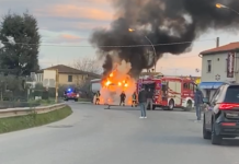 A fuoco un camion in via Romana. Pronto intervento dei Vigili del Fuoco evita il peggio