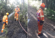 Incendio ad Aramo. Nessun danno a persone, animali o abitazioni