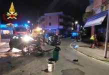 Vigili del Fuoco di Pescia su un incidente stradale con tre feriti