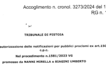 Tribunale di Pistoia. Estratto domanda di mediazione e di citazione