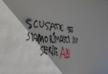 SCRITTE E SCARABOCCHI con la vernice spray. Imbrattato il ponte all’Abate. Le foto