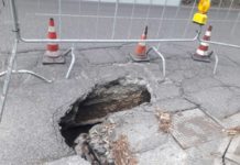 LA VORAGINE SI ALLARGA e l’amministrazione provinciale non interviene. Pericolo in via del Castellare
