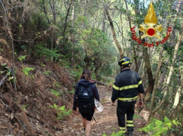PASQUETTA, SI PERDE NEL BOSCO. Messa in salvo dai Vigili del Fuoco