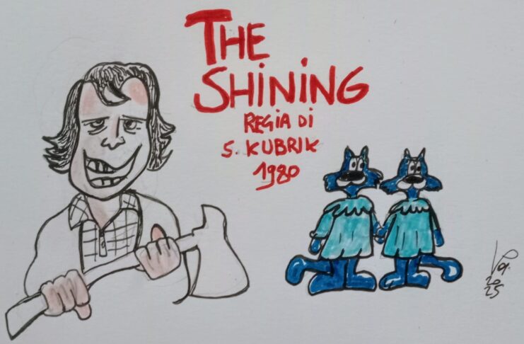 DOODLE DA BRIVIDO: THE SHINING. Jack Nicholson e Stanley Kubrick in copertina